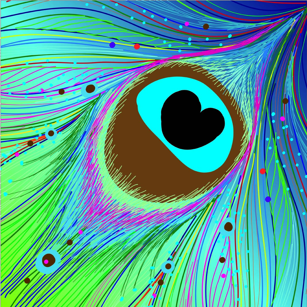 Peacock feather lines background 02 vector Free Vector / 4Vector