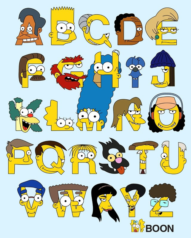 THE SIMPSONS Inspired Alphabet Art — GeekTyrant