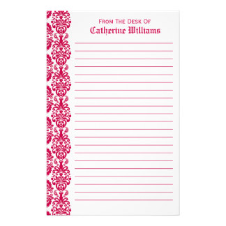 Damask Border Stationery - Custom Damask Border Stationary | Zazzle