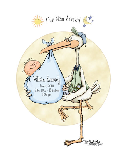 Stork - It's a Boy! - New Baby Boy Gift | Baby Boy Nursery Decor ...