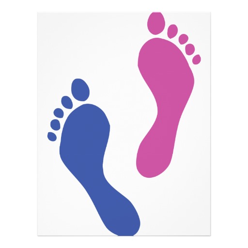 footprints coloured 21.5 cm x 28 cm flyer | Zazzle