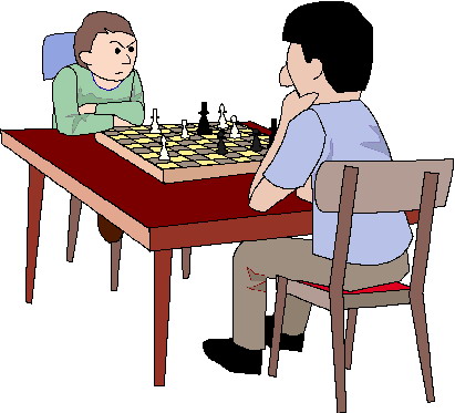 Playing chess Clip Art