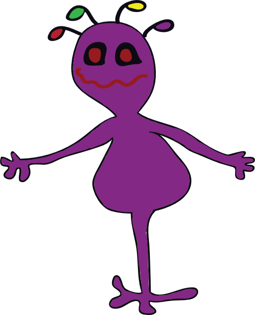 Purple Alien Clipart - Gallery