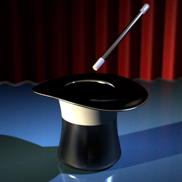 magic hat stick 3d model