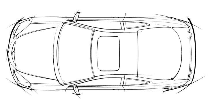 Car concept line drawings