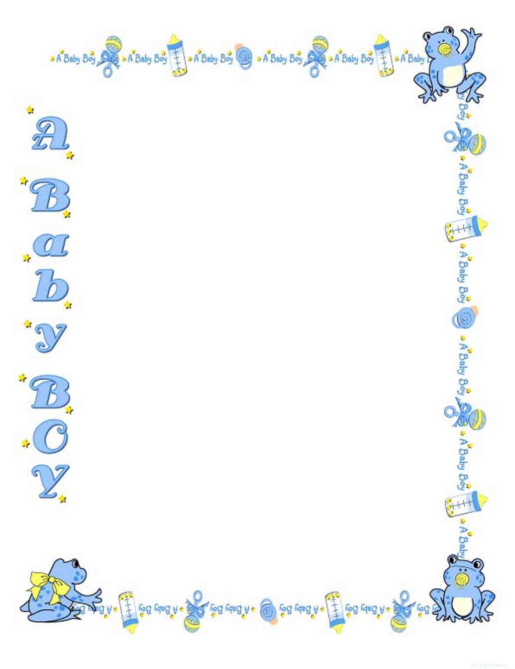 Baby Boy Border Clip Art Free | Coloring Pages