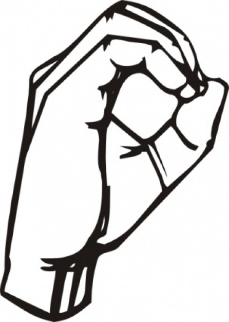 Sign Language O clip art Vector | Free Download