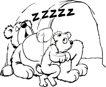 Sleeping Bear Clipart Black And White | Clipart Panda - Free ...