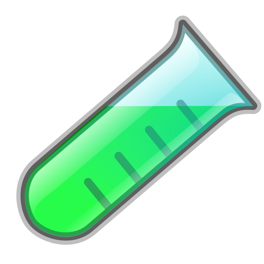 OnlineLabels Clip Art - Lab Icon Test Tube With Green Liquid