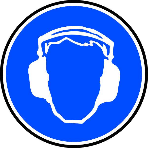 Mandatory Ear Protection clip art - vector clip art online ...
