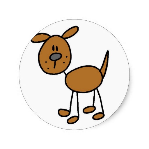 Dog Stick Figure Sticker | Zazzle