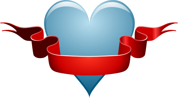 Clip Art With Double Hearts With A Ribbon - ClipArt Best