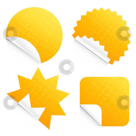 Peeling stickers technological set stock vector