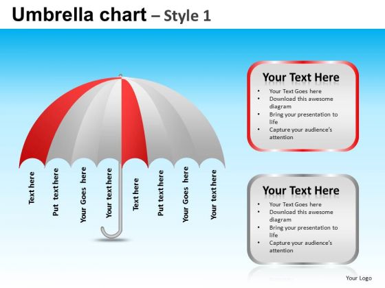 PowerPoint Template Executive Leadership Targets Umbrella Chart ...