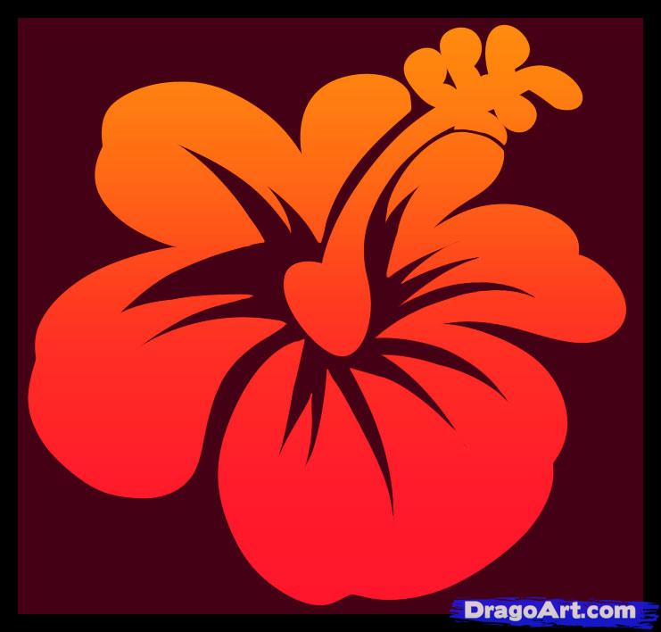 How to Draw a Hawaiian Flower, Step by Step, Flowers, Pop Culture ...