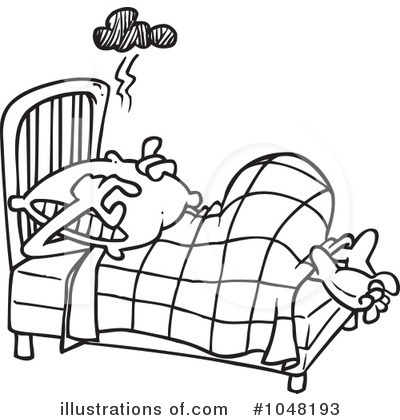 Snoring in Bed Clipart