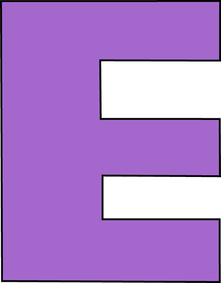 Purple Letter E Clip Art - Purple Letter E Image