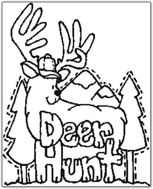Deer Hunting Coloring Pages For Kids