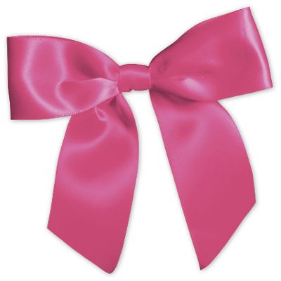 Gift Wrap Bows | Hot Pink Pre-Tied Satin Bow | BOW261-09 by Bags ...