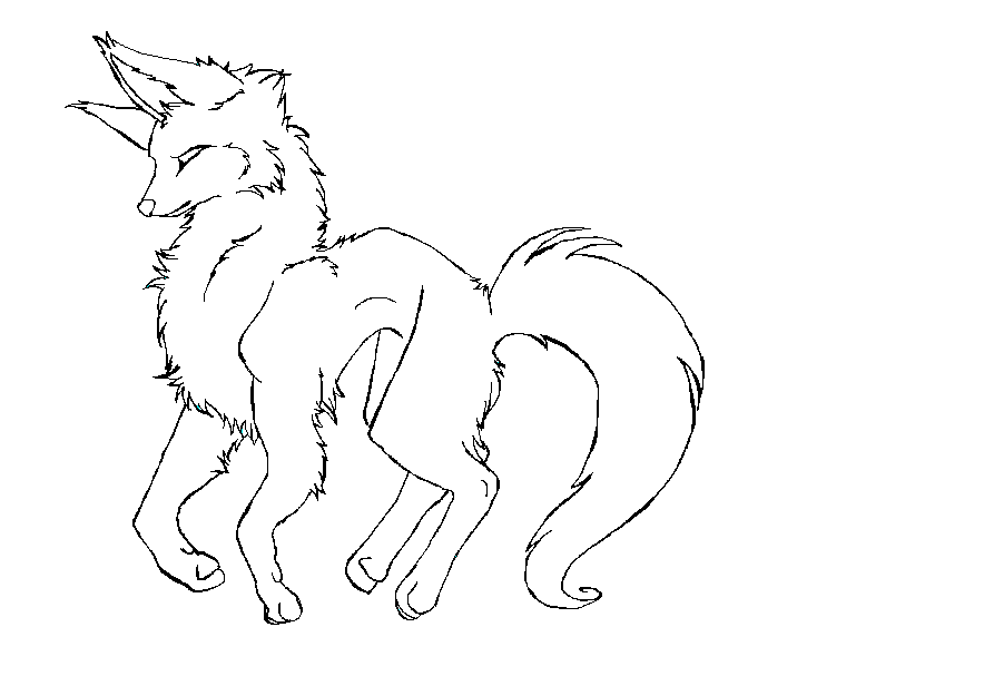 Wolf Outline 2 by coffaefox on DeviantArt