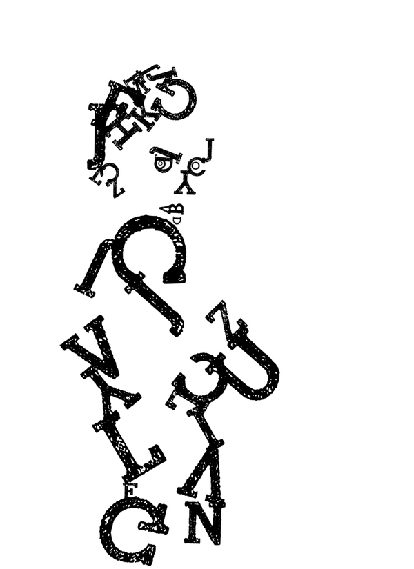 Typographic Figure Drawings on Behance