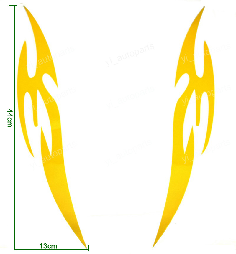 Car Front Hood Body Graphic Vinyl Sticker Decal 17" Blade Eyebrow ...