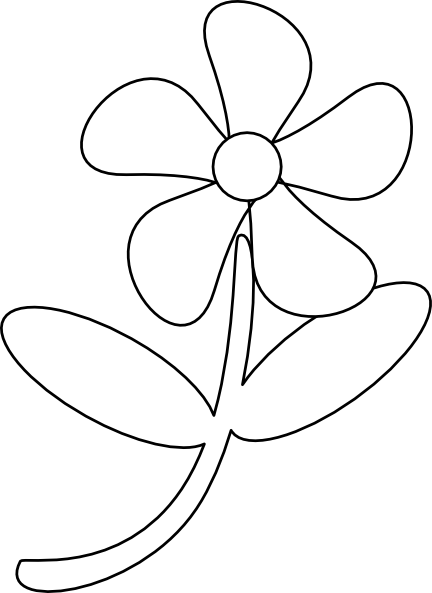 Black White Flower clip art - vector clip art online, royalty free ...