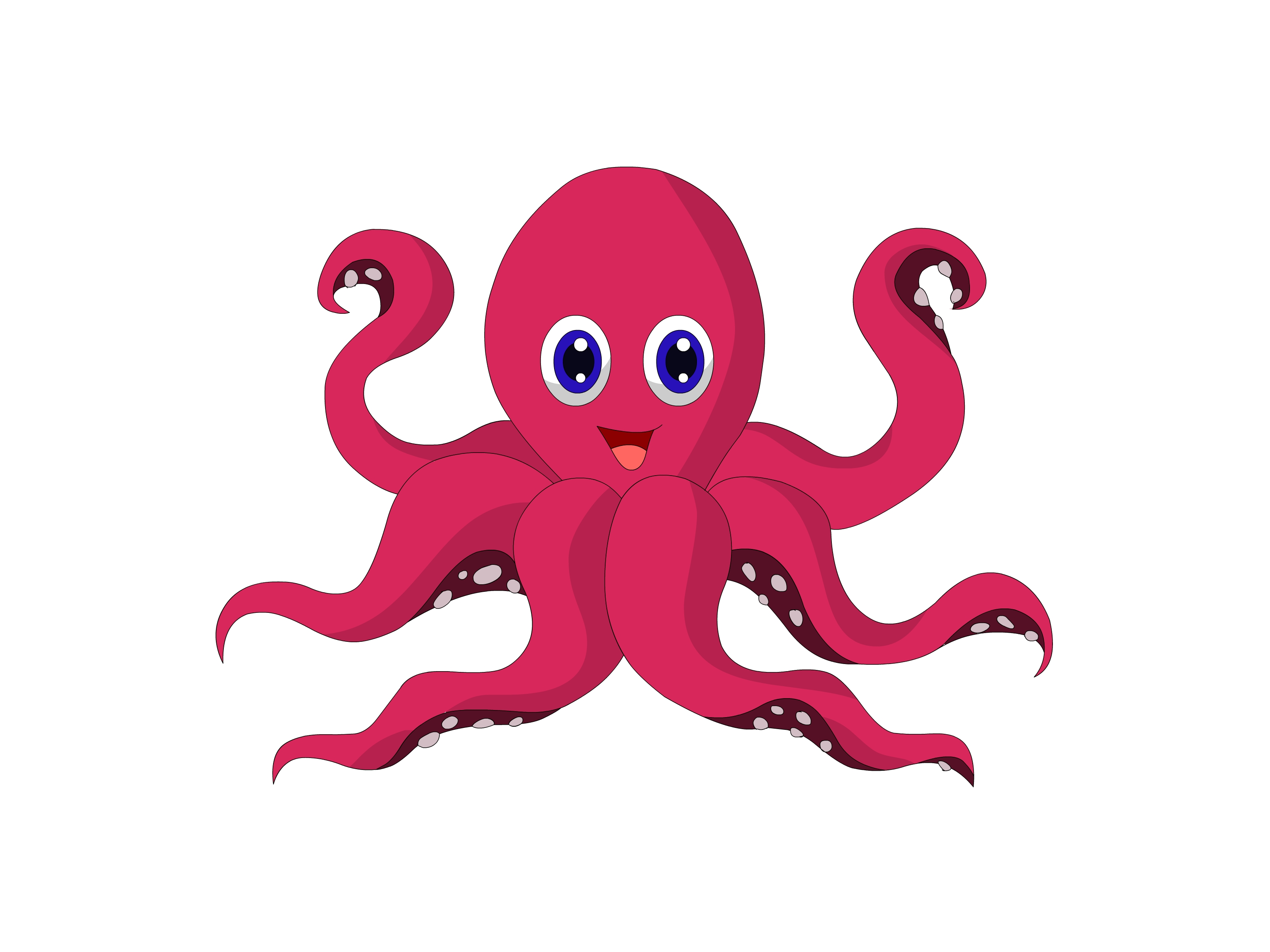 Octopus Cartoon Images, Cute octopus cartoon Royalty Free Vector Image ...