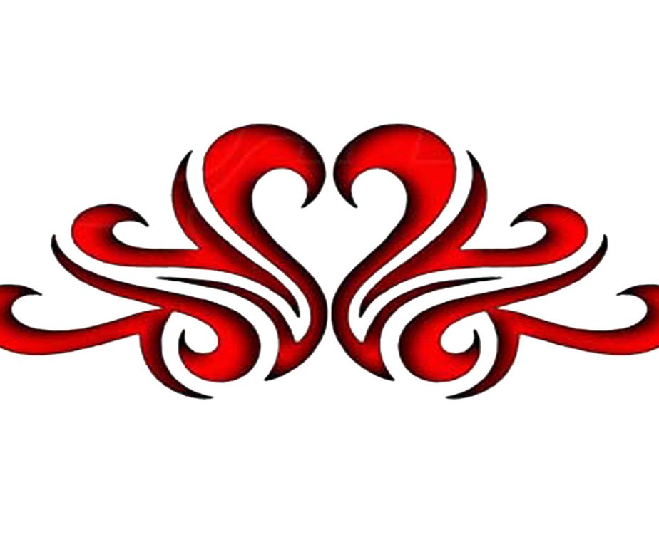 Tribal Red Hot Heart Band - Arm Band Tattoo Design | TattooTemptation