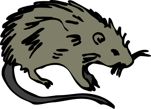 Rat Silhouette Clip art - Animal - Download vector clip art online