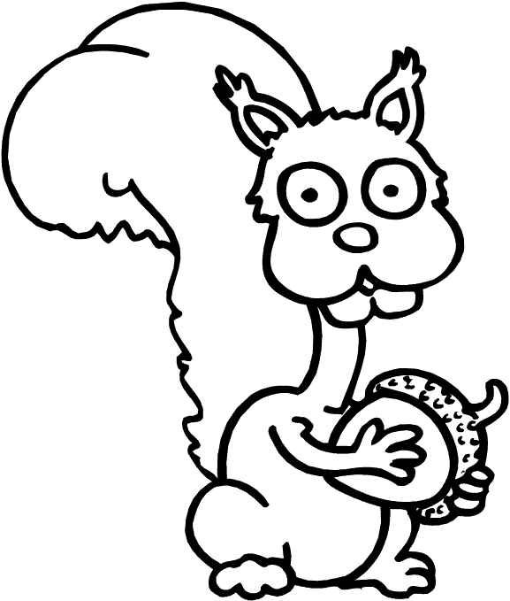Squirrel Coloring Page