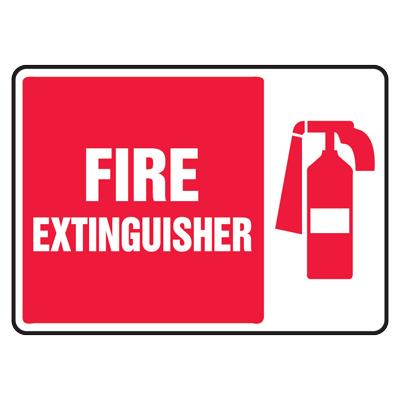 NS® Signs Fire Extinguisher with Graphic Safety Sign - 29928 ...