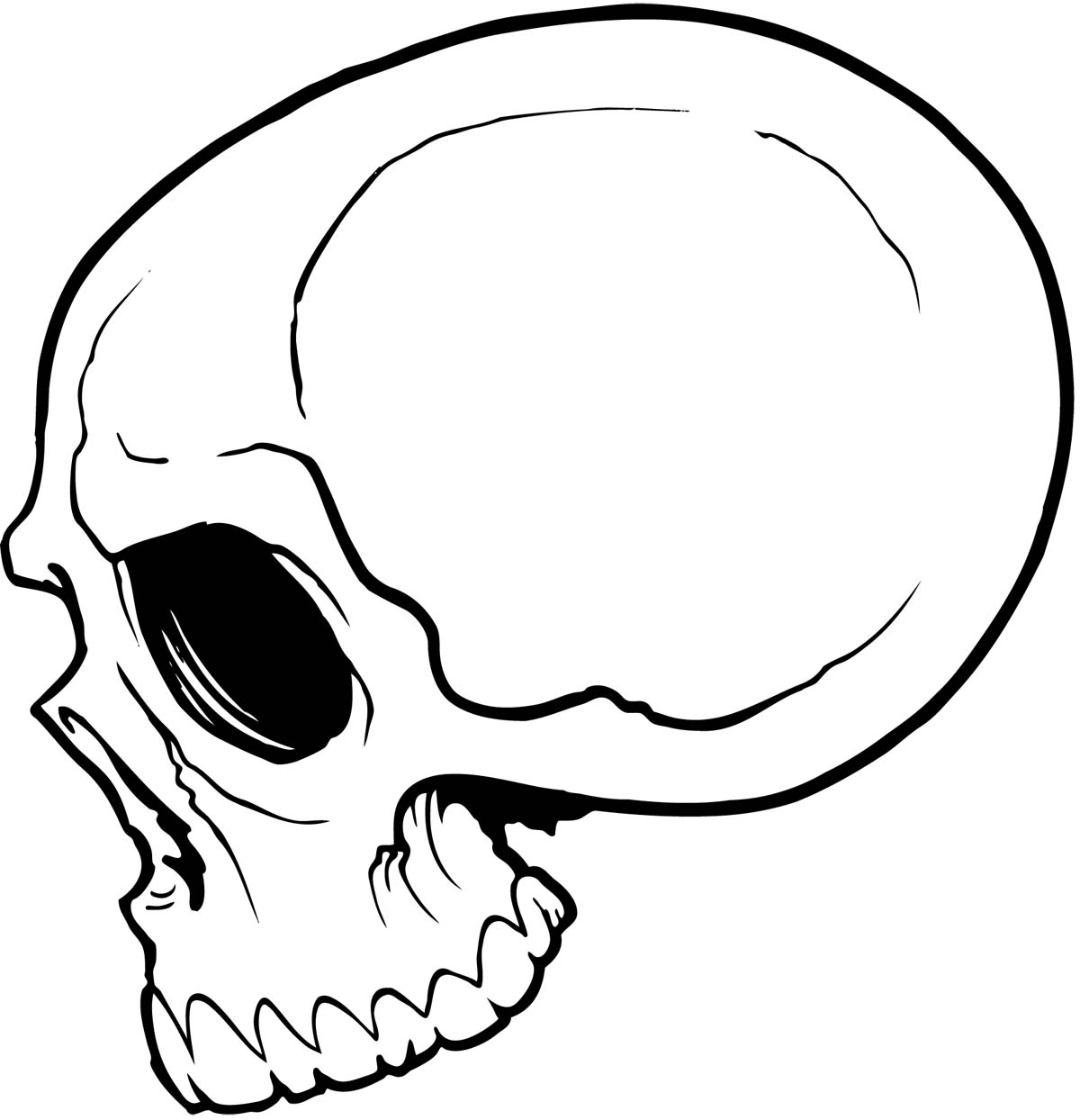 Easy Skull Drawing