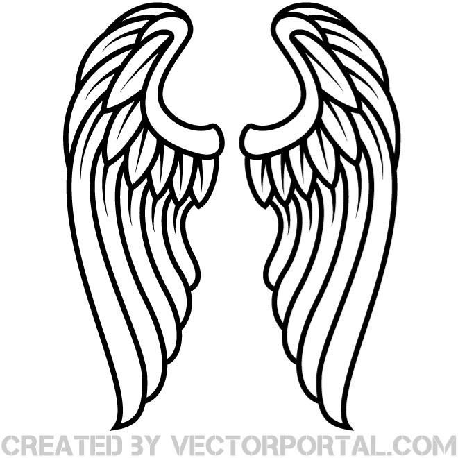 WINGS OUTLINE VECTOR CLIP ART - Download at Vectorportal