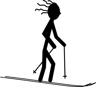 Skier Stickman Clip Art Download