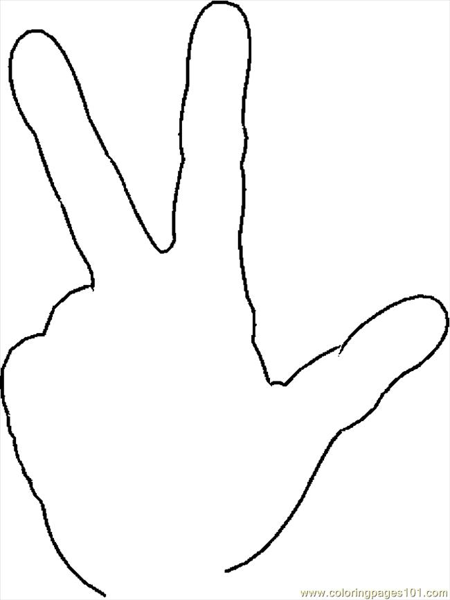 Coloring Pages Fingers 3 (Peoples > Body) - free printable ...
