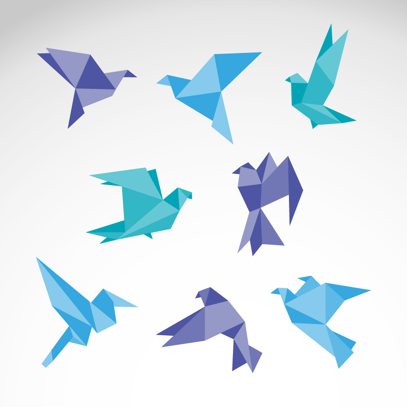 Color Origami Dove Vector | Free Vector Graphic Download