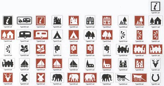 Road signs and symbols