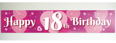 Happy 18th Birthday Banner - bannerbanner