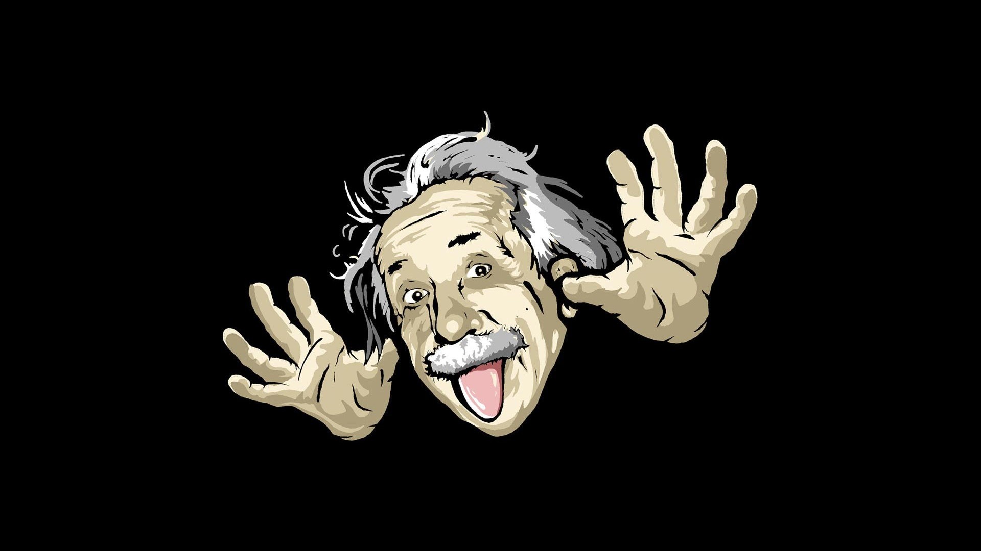 Funny Einstein Cartoon | Background HD Wallpaper