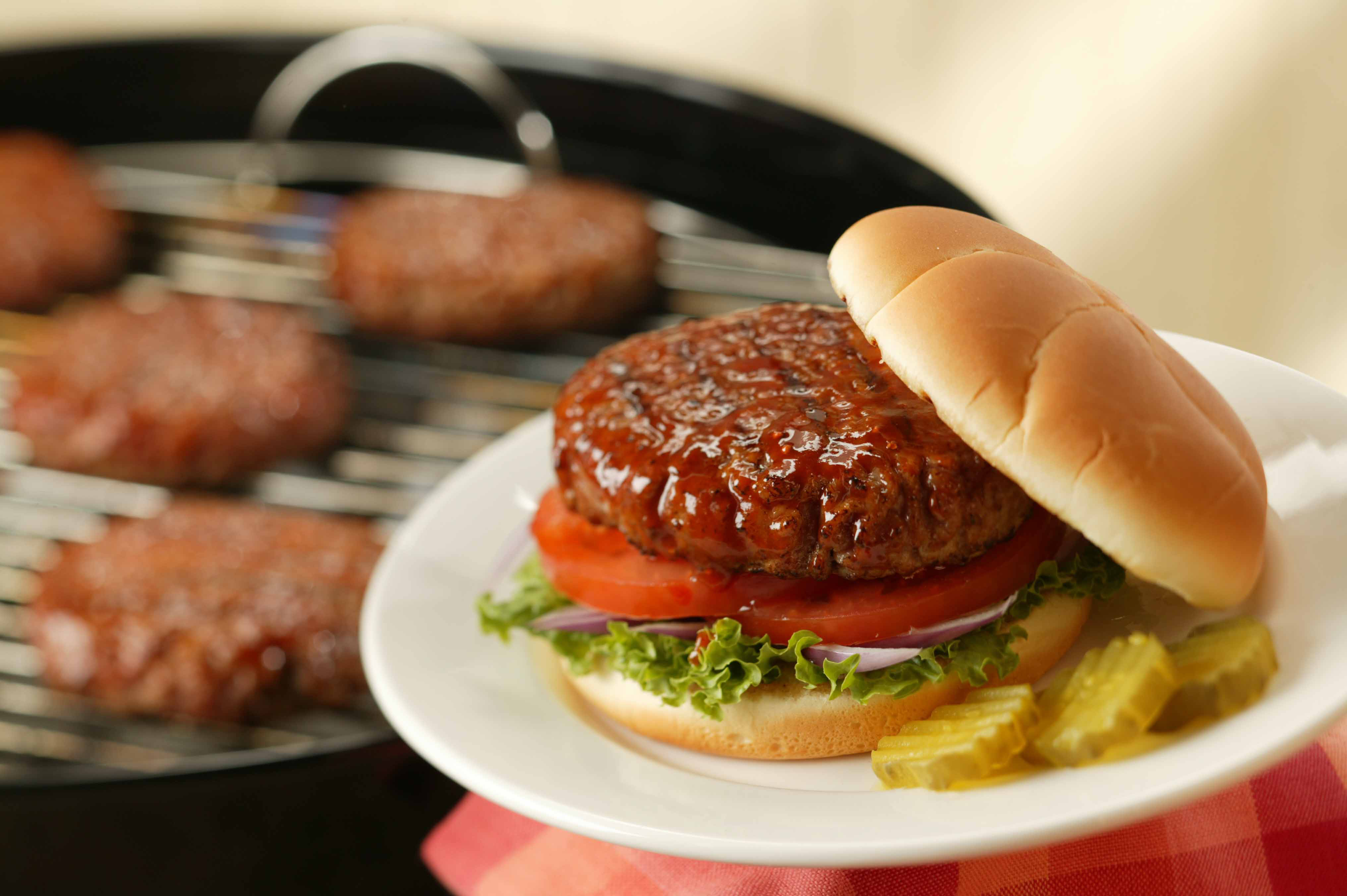 Pork Burgers on Sandwich Buns - Pork Recipes - Pork Be Inspired