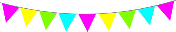 Bunting Pink Yellow Green Blue Clip Art at Clker.com - vector clip ...