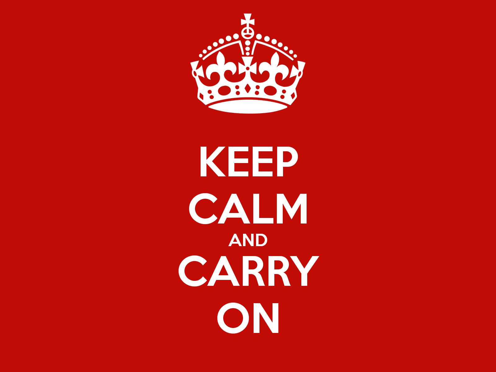 Keep Calm And Carry On Crown - wallpaper.