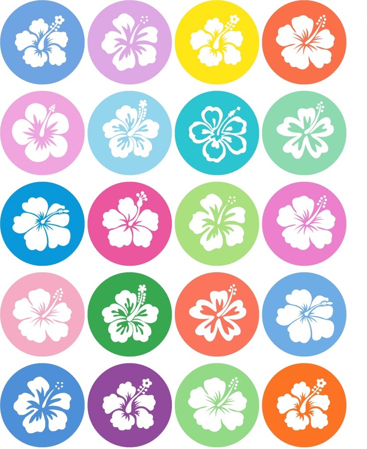 Printable Hibiscus Memory Game | 30th birthday ideas | Pinterest