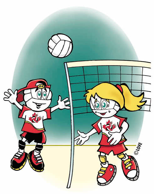 Flug blog: volleyball cartoon