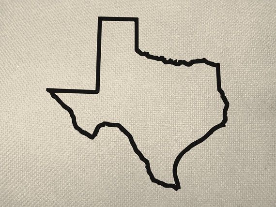 State of Texas Outline Style Silhouette Graphic Iron On Tote Bag ...