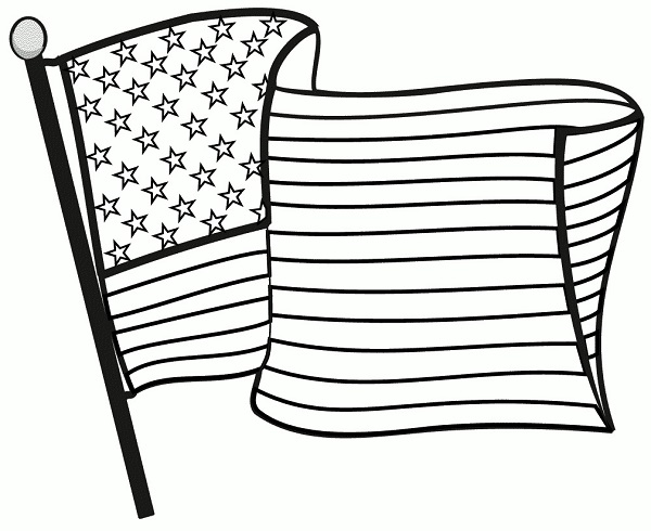 flag-day-clip-art-black-and- ...