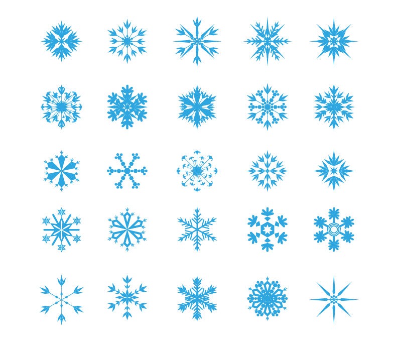 Set of Vector Snowflakes | Free Vector Graphics | All Free Web ...