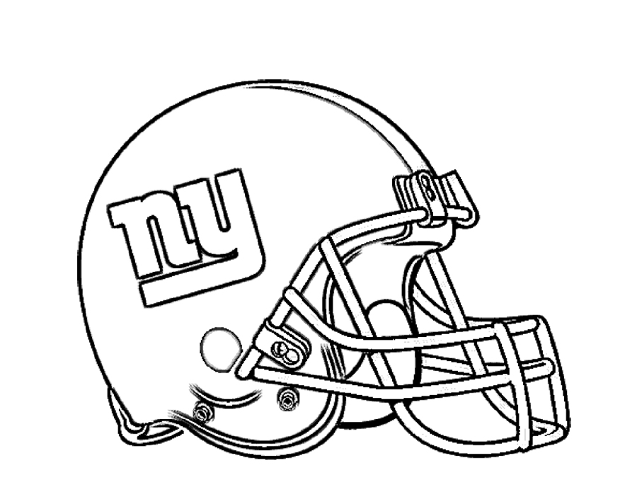 Football Helmet New York Giants Coloring Page For Kids - American ...