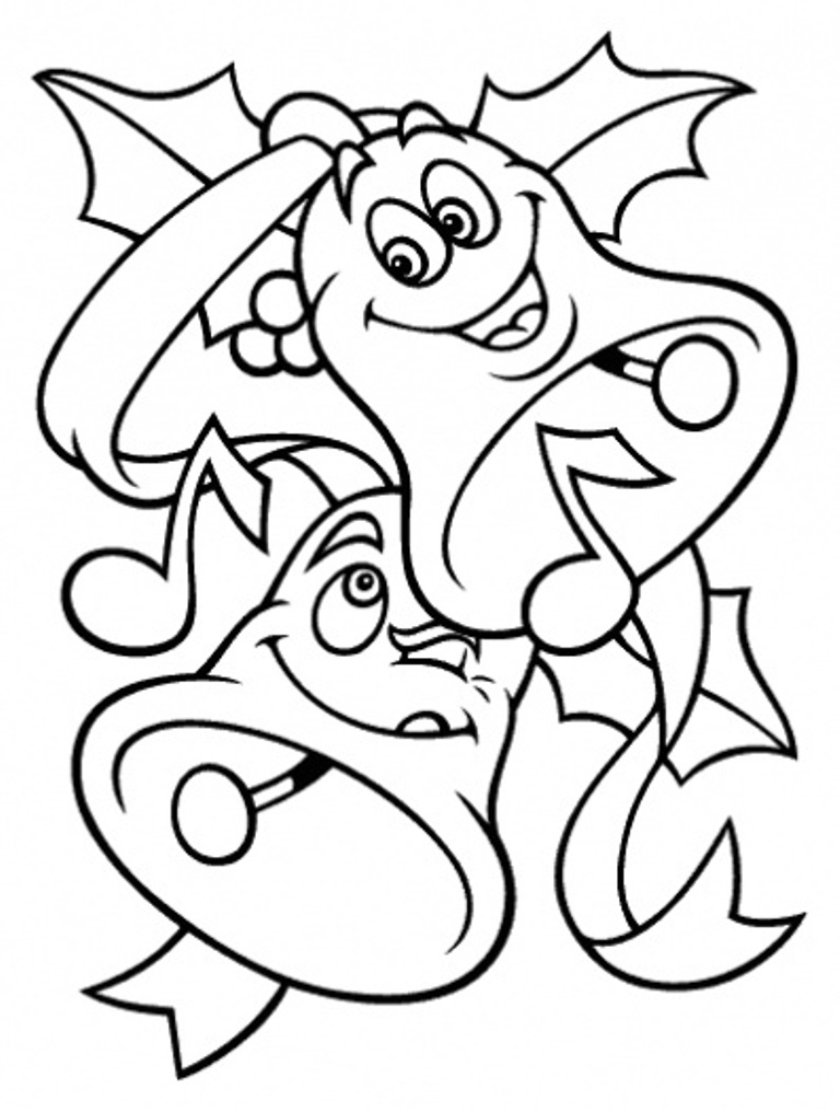 Download Free Coloring Pages For Christmas Bells For Kids Or Print ...